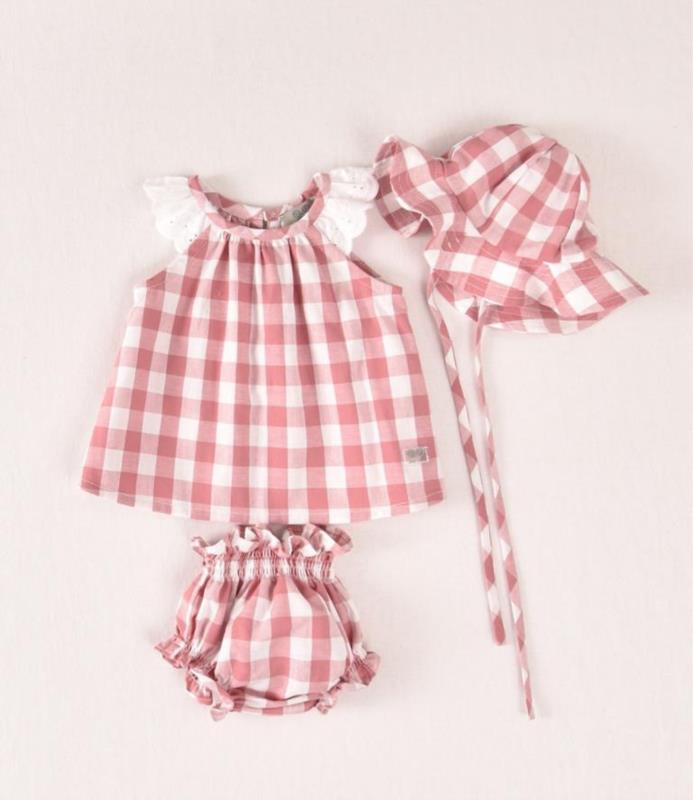 CONJUNTO NIÑA CUADROS 3P