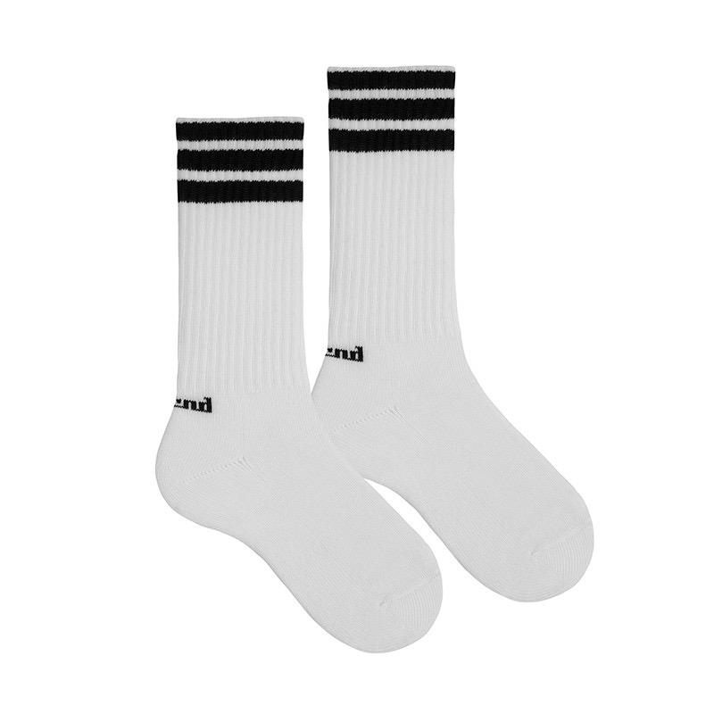 Calcetines sport puño americano, 3 listas y rizo 