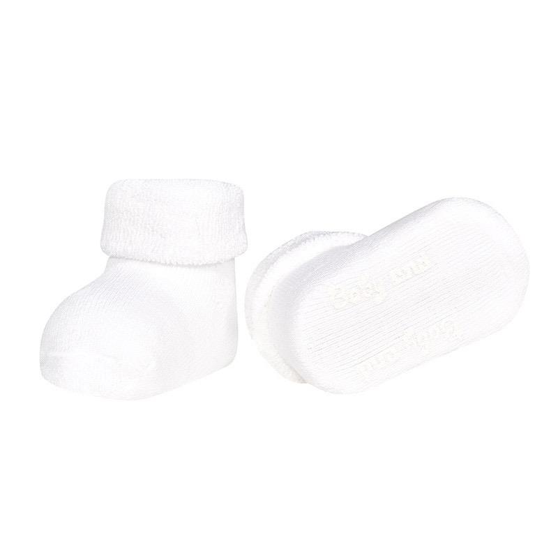 Calcetines peúco para bebé de algodón con puño vuelto y rizo interior 