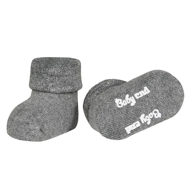 Calcetines peúco para bebé de algodón con puño vuelto y rizo interior 