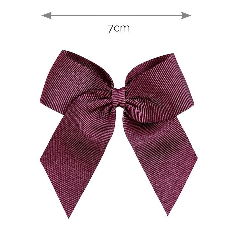 Pinza para el cabello con lazo de grogrén GRANATE