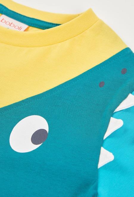Camiseta niño algodón amarillo