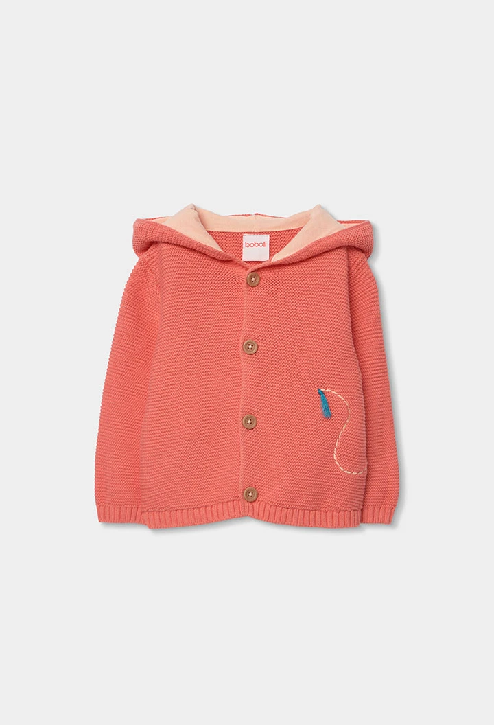 Chaqueta bebé algodón naranja