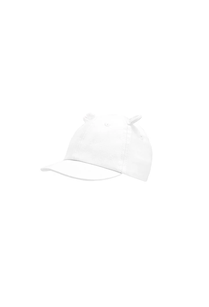 Gorra bebé con orejas blanca