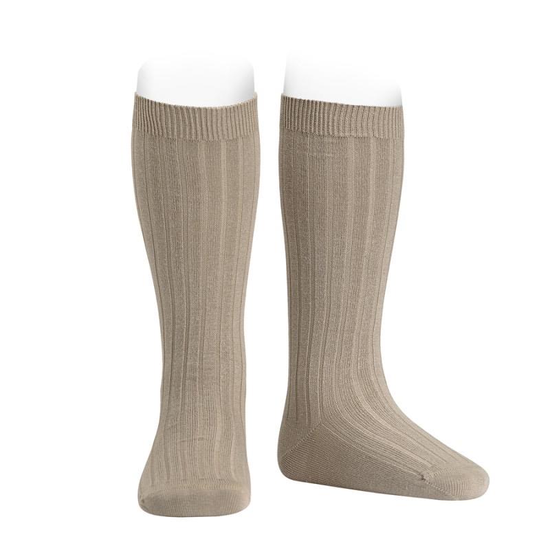Calcetines altos básicos canalé QUINOA