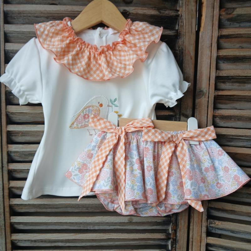Conjunto niña camiseta y braguita 