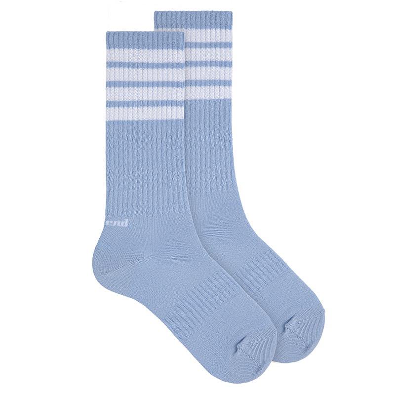 Calcetines sport con 4 listas horizontales AZULADO