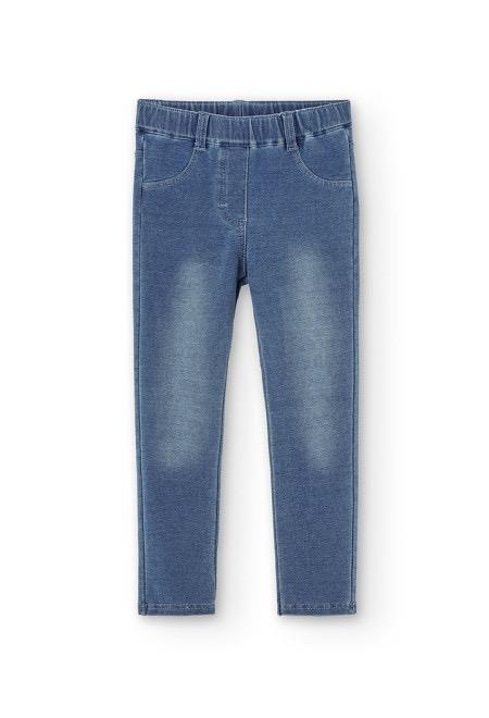  Pantalón niña felpa denim
