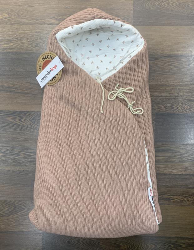 Saco capazo cruzado tela y punto reversible 