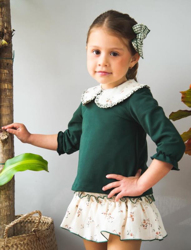 CONJUNTO NIÑA SUDADERA FALDA 