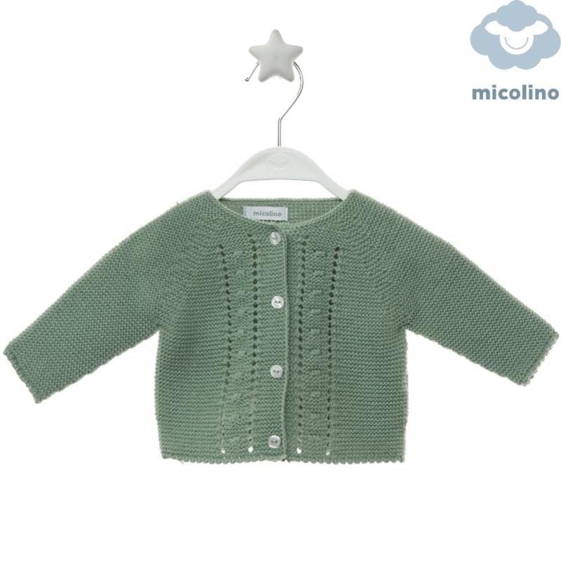Chaqueta punto verde micolino