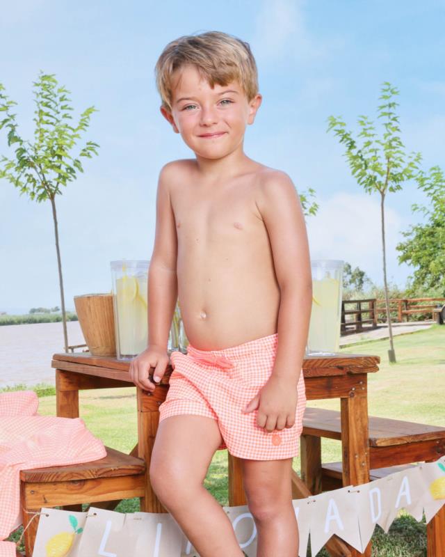 BÓXER VICHY NARANJA