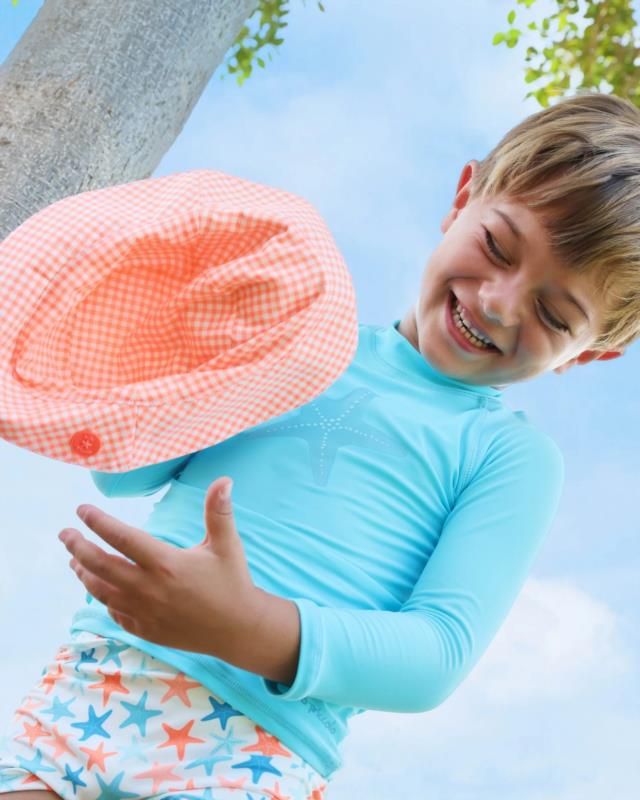 CAMISETA BAÑO ESTRELLA TURQUESA